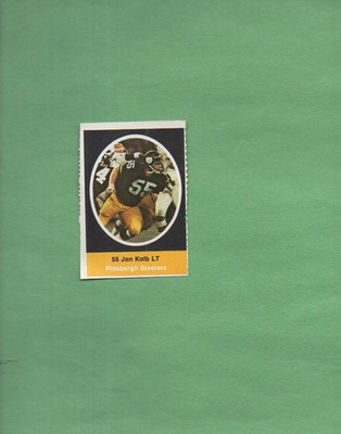 1972 Sunoco Football JOHN KOLB Stamp - PITTSBURGH STEELERS