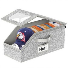 Hat Organizer for Baseball Caps,Holds up to 12 17 x 8.7 x 6.7 inches, Gray