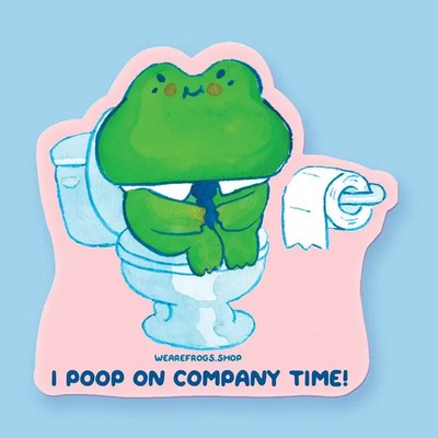 Silly Frog Stickers 3'' Waterproof and Weather-Resistant
