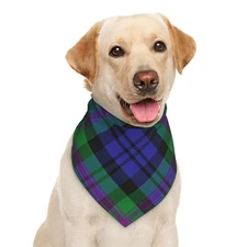Scots Style Tartan Plaid Dog Bandana Scarf Triangle Bibs Pet Accessories Cat ...