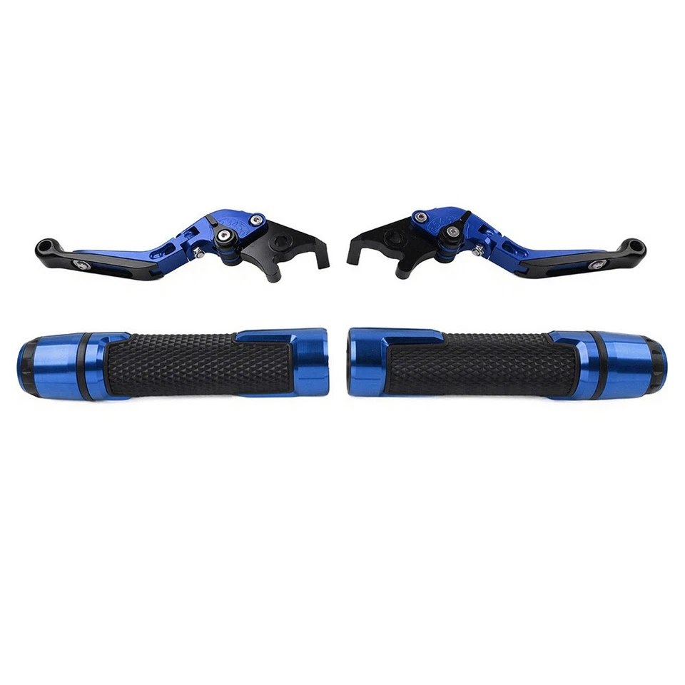 Blue Adjustable Brake Clutch Lever Handlebar Grip Set For Yamaha FZ MT 07 MT-09 Foto 3 de 4
