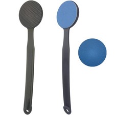 YIOYOODA Long Handle Nano Glass Foot File 1 Count Pack of 1 , Clear Black