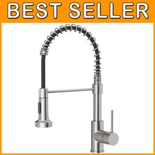 Easy Installation Brushed Nickel Kitchen Faucet with Sprayer