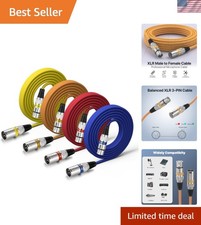 Versatile 15ft XLR Microphone Cables - 4 Pack for Studio and Live Sound