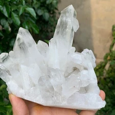 680G Natural Clear White Quartz Crystal Cluster Rough Healing Specimen