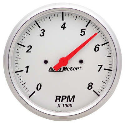 AutoMeter 1399 Arctic White Tachometer 5'' 8000 RPM Tachometer Gauge