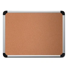 Universal 43713 36 in. x 24 in. Cork Board with Aluminum Frame - Tan Surface New