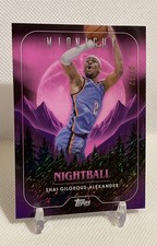 Shai Gilgeous Alexander 2023 Topps Midnight Nightball Pink /12 #NB-5 Thunder SSP