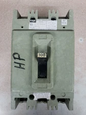 Federal Pacific FPE HEF631100 3 Pole 100 Amp Circuit Breaker B#