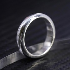 size 6, vintage sterling silver 925 handmade ring wedding band