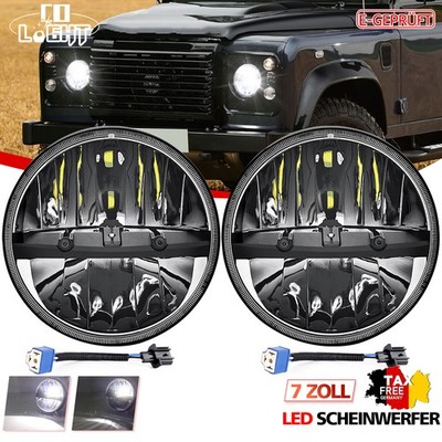 Für Land Rover Defender Jeep Chevy Mazda Ford Paar 7 Zoll LED Scheinwerfer E24