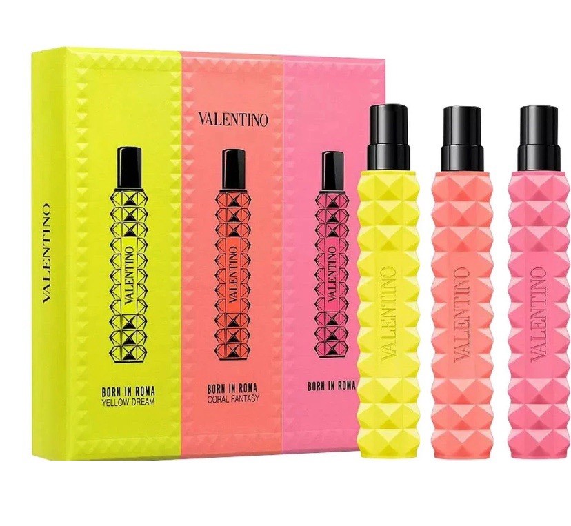 Valentino Born in Roma Womens 3 Piece Trio Perfume Fragrance Gift Set New In Box