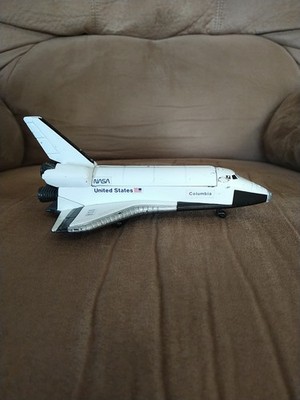 ERTL NASA Space Shuttle Columbia Untied States 1990, 7in long, diecast metal