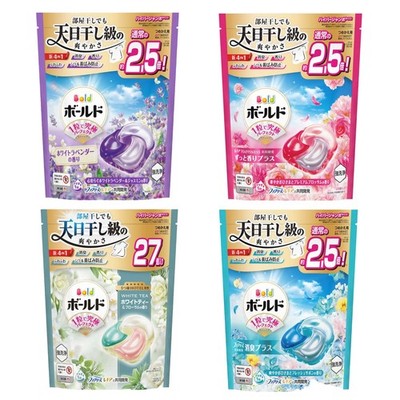 P&G Bold 4-in-1 Laundry Detergent Gel PODS -27 or 28 Count (Japan Import) 2x Bag