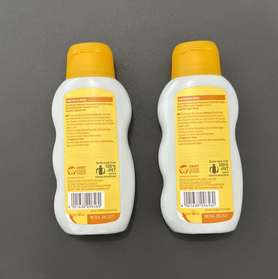 ✨2x Weleda baby Calendula Baby Oil Fragrance Free 200ml✨ - Image 2 of 2