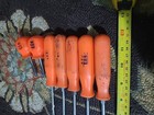 Screwdrivers Lot Of 7 Flathead Orange Handles — photo 2