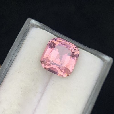 Perfectly Cut 2.55 Cts Pink Tourmaline From Afghanistan 8.6x8.3x5.3mm Cushion