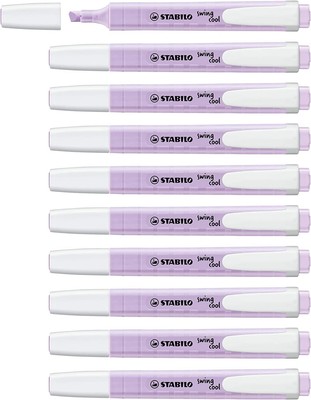 Highlighter - STABILO swing cool Pastel - Pack of 10 - Lilac Haze