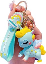 Generic LeChengMM cute keychain, anime keychain, unicorn handbag strap, car keyc