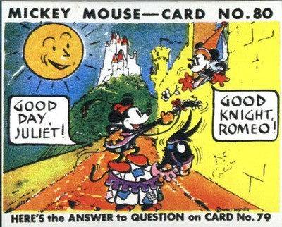 1935 Gum Inc. Mickey Mouse (1995 Reprint)  #80 Good day, Juliet!    
