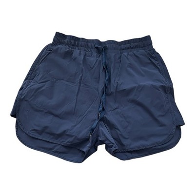 Buff bunny bike lined swishy shorts navy blue womens medium pockets gym active