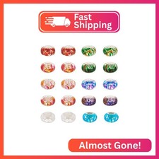 KISSITTY 100pcs Assorted European Beads Large Hole Spacer Beads Random Mixed Col