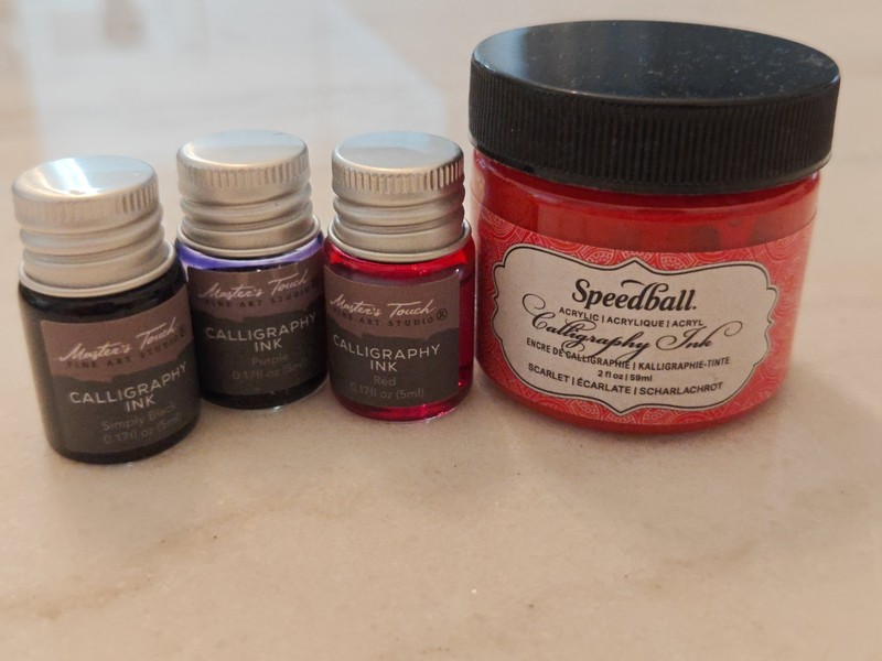 Speedball Calligraphy ink including with 3 fine art studio calligraphy ink