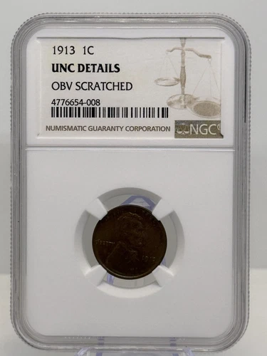 1913 Lincoln Cent. .01. NGC Uncirculated details, nice tone to it!