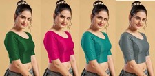 Women's Beautiful Half Sleeves Blouse Indian Bollywood Party Wear Stitched Choli