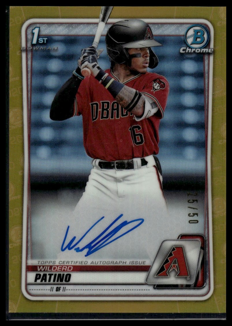2020 1st Bowman Chrome #CPA-WP Wilderd Patino Prospect Auto Gold Refractor #/50