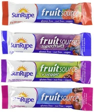 Sunrype Fruitsource 100% Fruit Bar,  30ct X 37g Bars, 4 Flavours, 