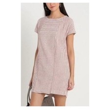 Madewell Daphne Striped Linen Blend Mini Dress Size Medium Striped Shift Dress
