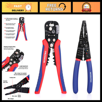 8-Inch Wire Stripper Set - Multi-Tool & Self-Adjusting for Stripping, Cutting, C
