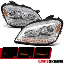 Fit 2006-2008 Benz W164 ML350 ML500 Projector Headlights Sequential LED Signal