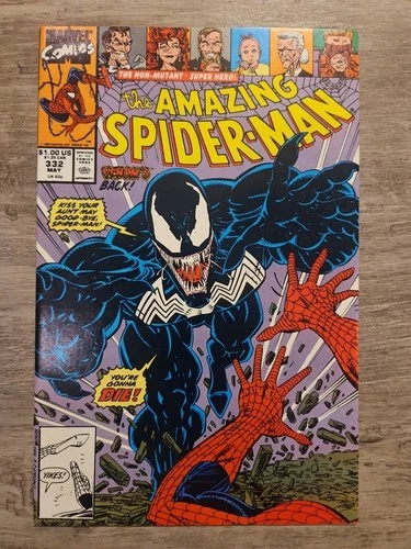 The Amazing Spider-Man #332 (Marvel 1990) Venom Cover High Grade NM 9.4 9.6