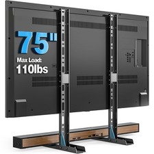 Universal Table Top TV Stand for 20-75 Inch Flat Curved TVs, Height Adjustabl...