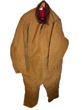 Vintage Carhartt Coveralls X01 BRN Men  s Size 60 Regular Insulated Hunting Work