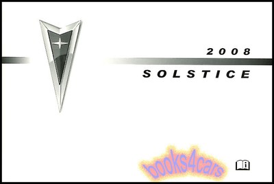 2008 Pontiac Solstice Owners Manual Handbook Owner S Book 08 Gxp Convertible Ebay