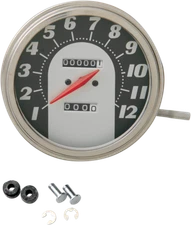 DRAG SPECIALTIES 5" MPH FL-Style 1:1 Speedometer - '62-'67 Black Face 70846M