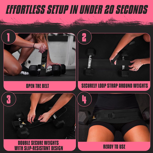 Adjustable Hip Thrust Belt for Weights - Glute Trainer with Extra Padding - Picture 4 of 6