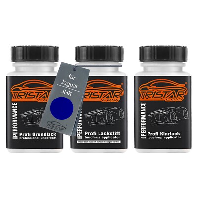 Autolack Lackstift Set für Jaguar JHK Caesium Blue Perl Grund Basis Klarlack