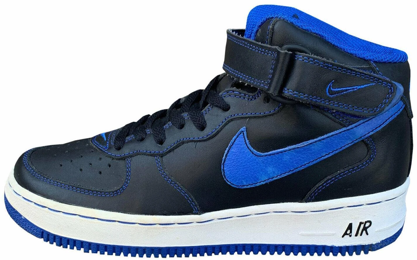 Size 11.5 Nike Air Force 1 \'07 Mid Game Royal Logo Mens Sneaker Shoes 315123-405 Nike Air Force 1  main image 3