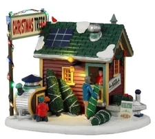 New 2022 Lemax Village Collection Tiny House Christmas Tree Lot Sale #25901