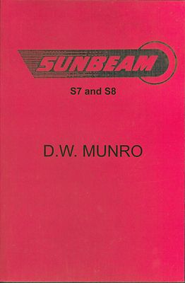 Sunbeam S7 S8 by DW Munro Manual 1954 BSA Sunbeam Shaft Drive ohc Book 500