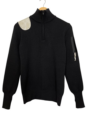 Snow Finel Pure Merino Wool Foil Leather Patch Ski / Snowboard Pullover