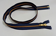 36 inch YKK 5 Dark Navy Blue  Brass Metal Separating Zipper New 