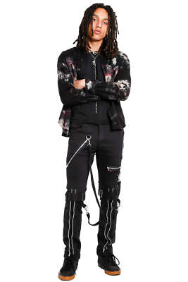 Tripp NYC Strap Zipper Bondage Pants [Black] - Bondage Pants, Goth
