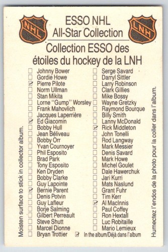 1988-89 ESSO All-Start NHL Hockey Base Cards - U-Pick From List - Picture 3 of 64