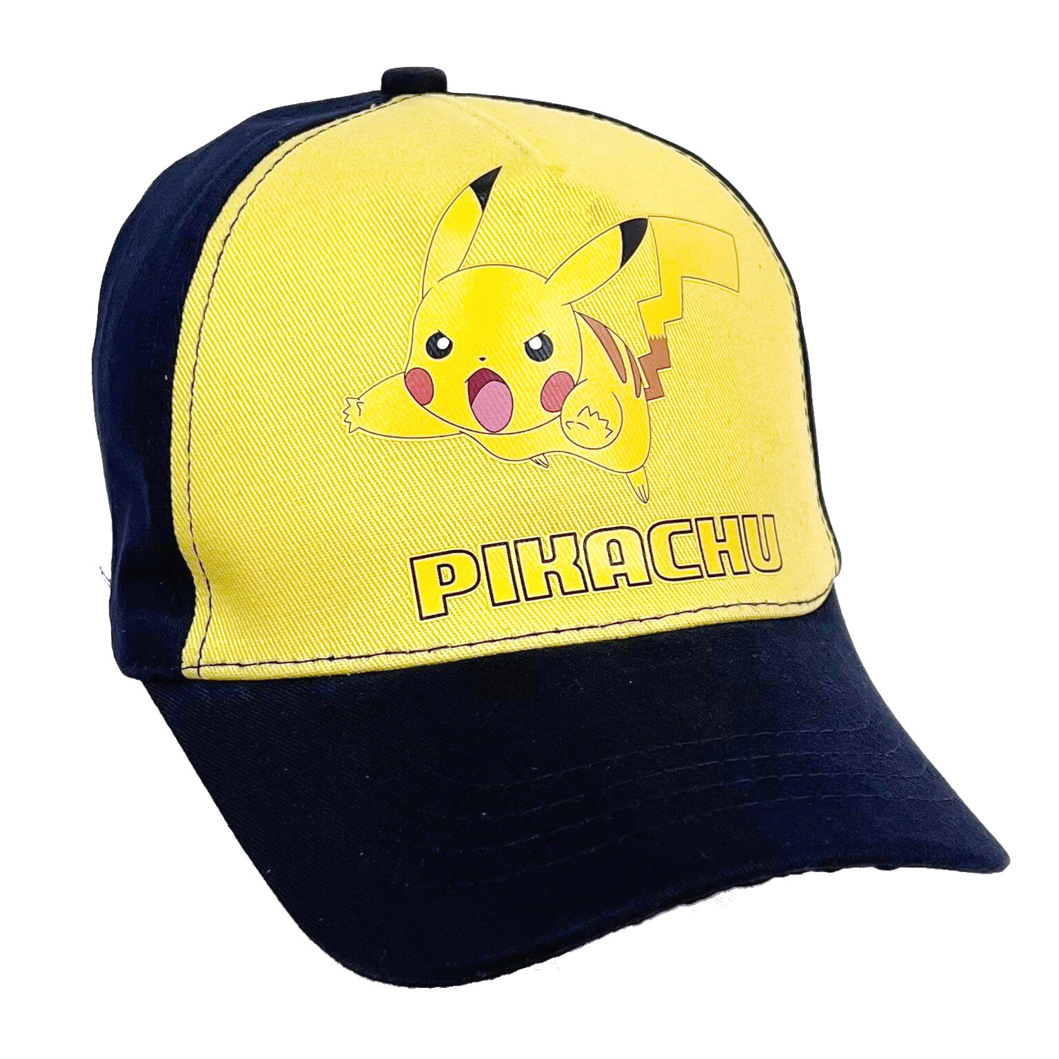 Gorra De Béisbol Pikachu Para Niños De 4 A 7 Años Negra Amarilla
