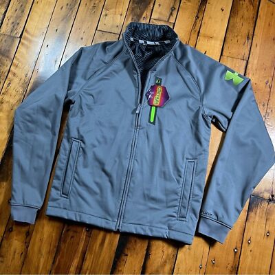 NWT Under Armour Men Small Storm Full Sip Jacket Lined Infrared Gray Performance